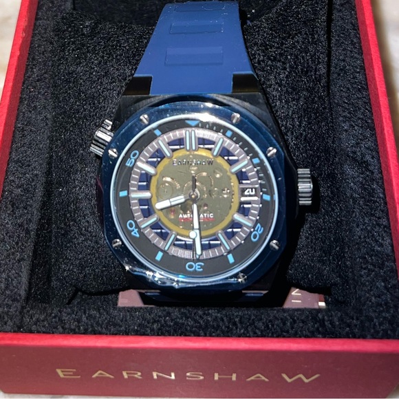Earnshaw Bessemer Compressor Automatic Metallic Blue Mans Watch - Brand New - Picture 5 of 7